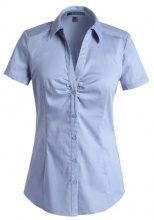 ESPRIT ESPRIT - Camicetta Regular Fit, Manica corta, Donna, blu (Blau (455 SKY BLUE)), 38 IT (XS)