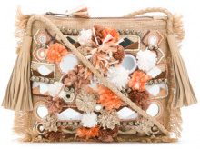 ANTIK BATIK Antik Batik - Borsa a spalla 'Charlie' - women - Jute/Cotton/Leather - OS - NUDE & NEUTRALS
