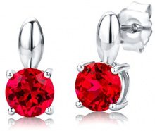 BYJOY ByJoy Orecchini Donna con Rubino in Argento Sterling 925