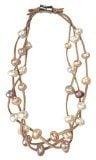 SÜSSWASSERPERLKE... Dolce acqua perl collana donna-bambina rodiato perla multicolore perla-acqua dolce 49 cm - 0102300722