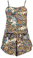 BOOHOO Ebony Paisley Cami Beach Co-ord Set