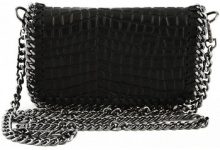 DREAM LEATHER BA... Borsa a tracolla Dream Leather Bags Made In Italy Borsa Donna In Pelle Stampata Cocco Colore Nero - Pelletteria To