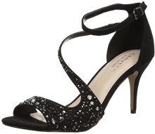 Trendy Sandali Scarpe Donna Glitter PeepToe 4903 NERO ORO 38 Trendy Sandali Scarpe Donna Glitter PeepToe 4903 NERO ORO 38