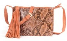 LA REDOUTE COLLE... Piccola borsa in pelle, effetto rettile