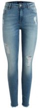PIECES PIECES Mid Waist Destroyed Skinny Fit Jeans Women Blue
