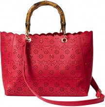 BPC BONPRIX COLL... Borsa traforata al laser + astuccio (set 2 pezzi) (Rosso) - bpc bonprix collection