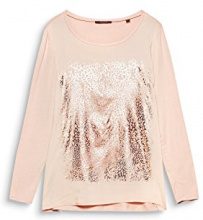 ESPRIT COLLECTION ESPRIT Collection 107eo1k015, Maglia a Maniche Lunghe Donna, Beige (Dusty Nude 275), Small