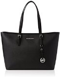 MICHAEL KORS Michael Kors Jet Set Travel MD TZ Multifonction, Borsa tote Donna, Nero (Black), 16x26x37 Centimeters (W x H x L)