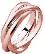 ELLI Elli Anello da Donna Placcato Oro, Misura 18