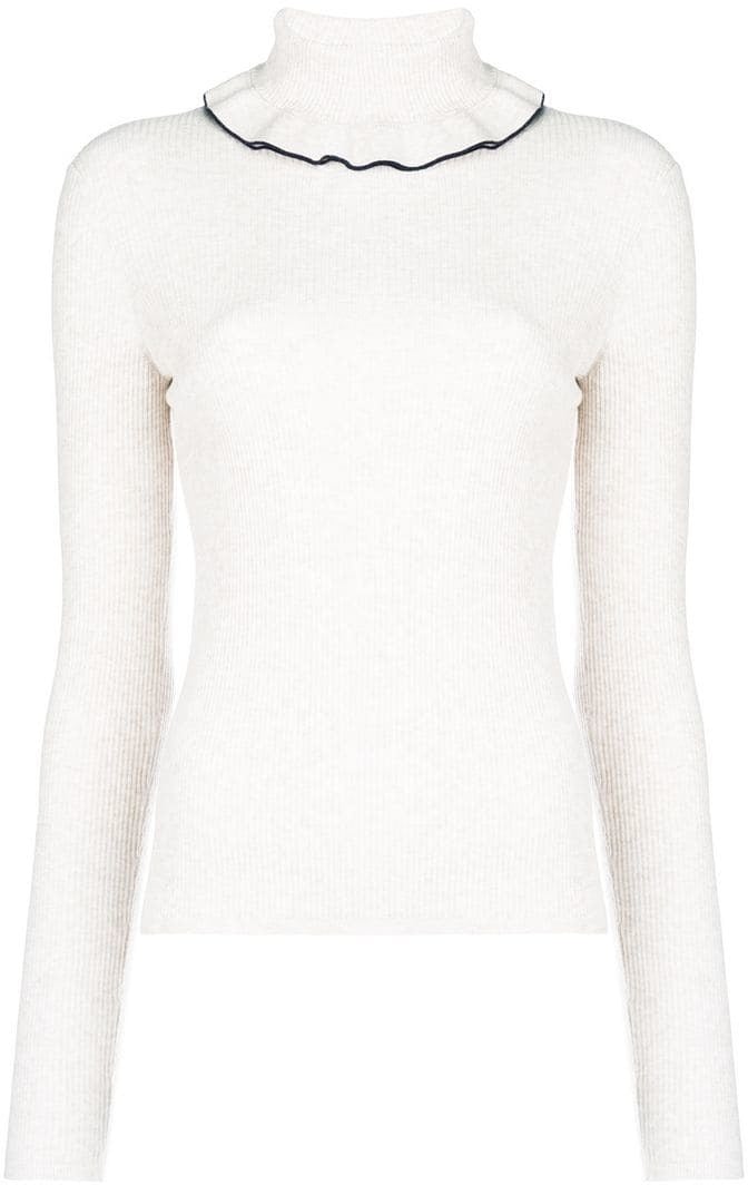 See Fibra Sintetica Jumper By Women Frilled Turtleneck Chloé BWwA6fBqp