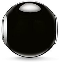 THOMAS SABO Thomas Sabo – – – Uomo di Bead Obsidian Karma Beads in Argento Sterling 925 Nero K0002 – 023 – 11