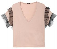 TEZENIS Maglia Manica Corta Rouches in Tulle