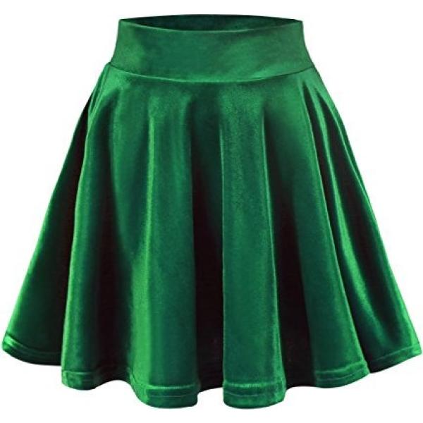 jupe plissée vert foncé