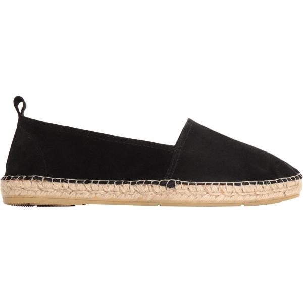 Espadrillas da uomo in nero effetto scamosciato senza tacco a punta tonda  in pelle 8 By Yoox | Bantoa