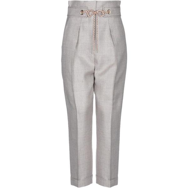 Pantaloni da donna in grigio chiaro effetto laminato a vita alta con zip in  acetato Peter Pilotto | Bantoa