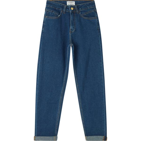 Jeans mom da donna in blu lungo in denim Terranova | Bantoa