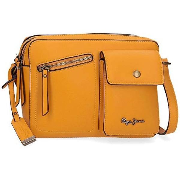 Bolso de mano mujer amarillo mostaza con cremallera ecopiel Pepe Jeans |  Bantoa