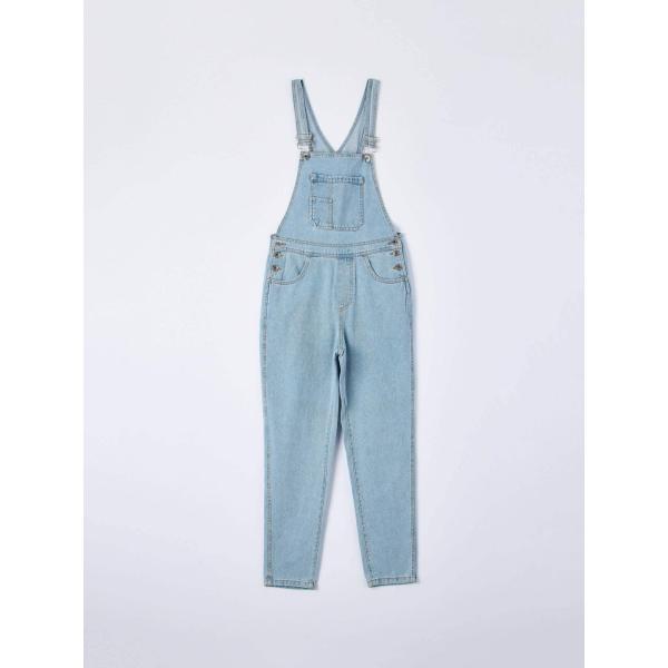 Salopette da donna in blu lungo in denim Terranova | Bantoa