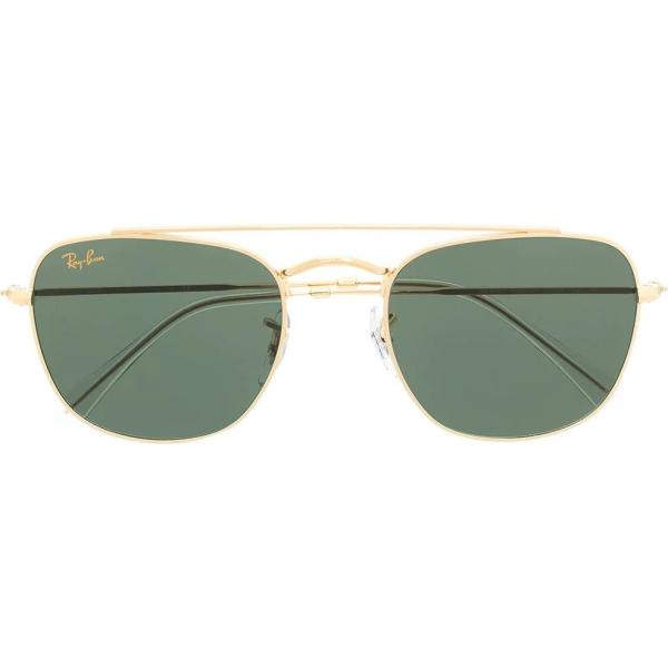 Occhiali da sole da uomo in giallo oro a punta in metallo Ray-Ban | Bantoa