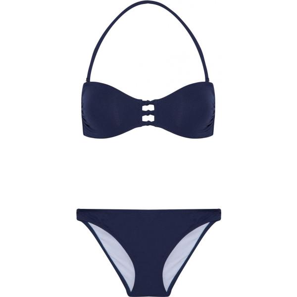 Bikinis mujer azul marino playa con corchetes Iris & Ink Bantoa