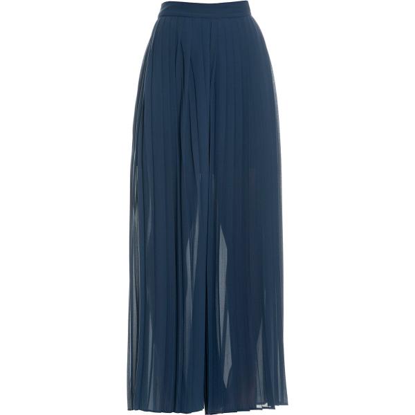 Pantaloni a palazzo da donna plissè lungo a vita alta in poliestere  Fracomina | Bantoa