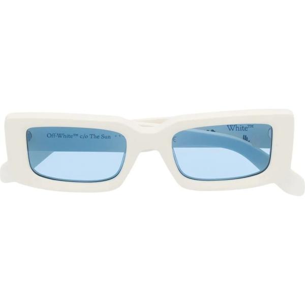 Occhiali da sole da donna in bianco a punta in acetato Off-White | Bantoa