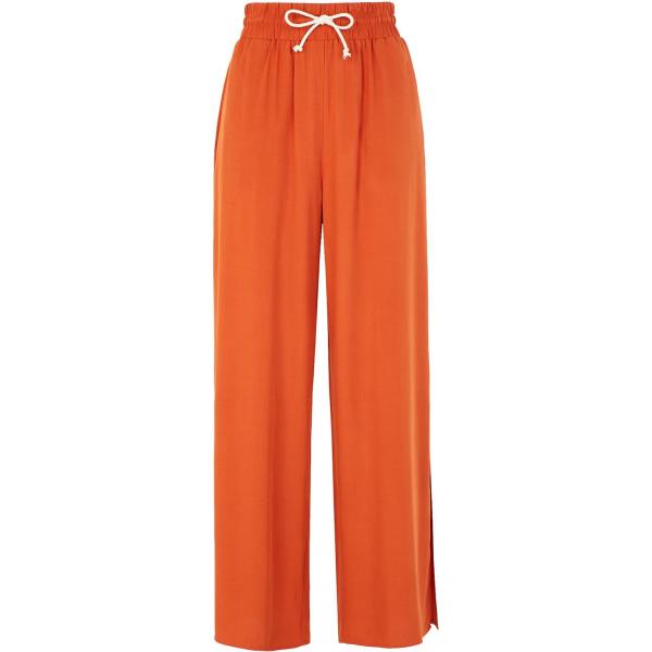Pantaloni a palazzo da donna in rosso con coulisse in viscosa 8 By Yoox |  Bantoa