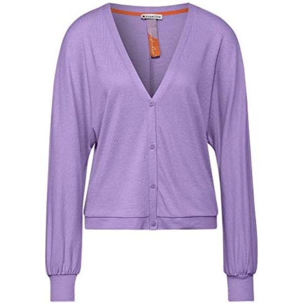 Gilet femme violet clair tricoté Street One | Bantoa