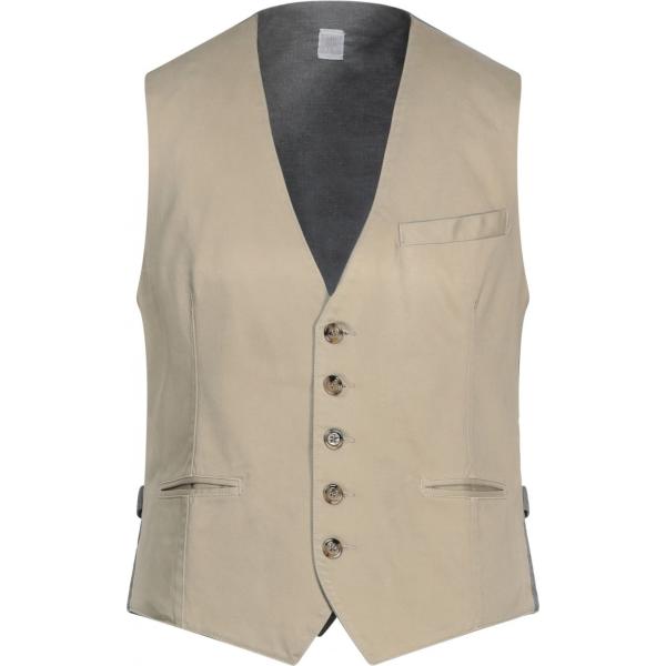Gilet da uomo in beige collo a v senza maniche in cotone Eleventy | Bantoa