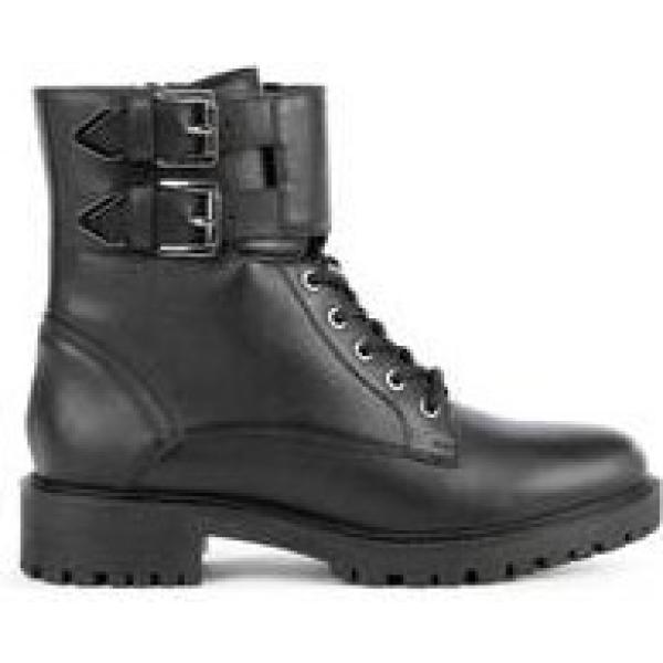 Botines mujer negro con cremallera piel Geox | Bantoa