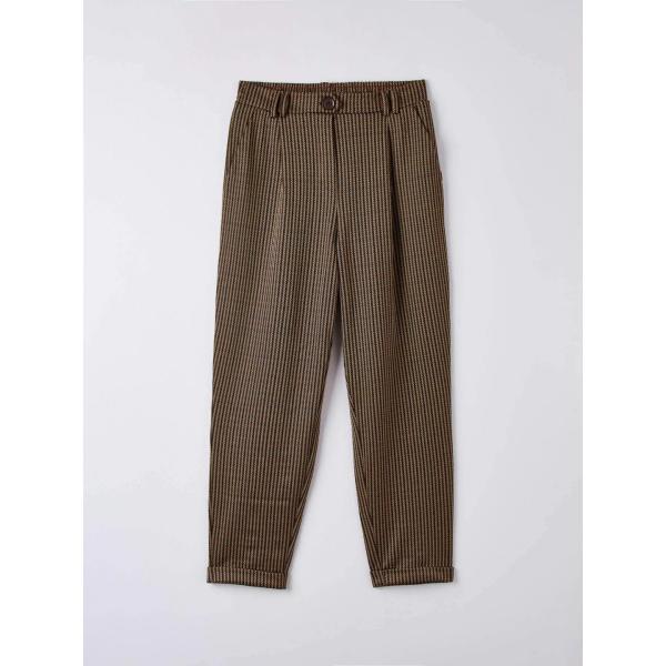 Pantalone chino da donna in beige lungo con zip in poliestere Terranova |  Bantoa