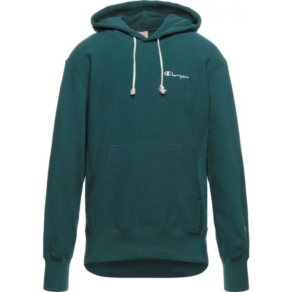 Sudadera con capucha hombre verde oscuro cuello con capucha de manga larga  algodón Champion Reverse Weave | Bantoa