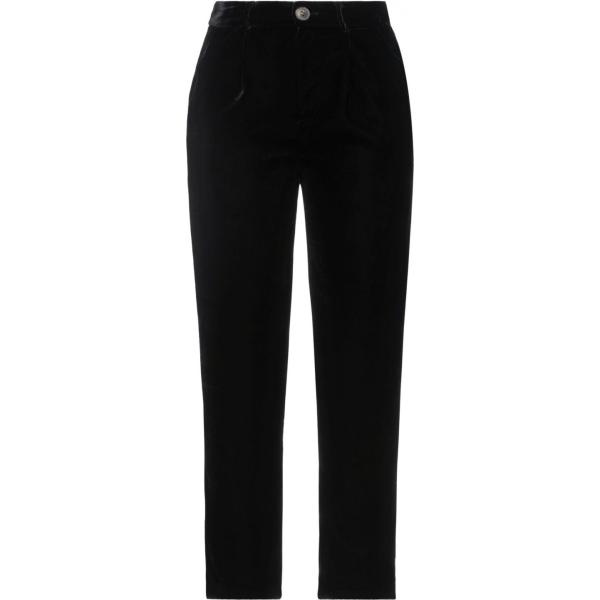 Pantaloni da donna in nero a vita alta con zip in velluto Kaos | Bantoa