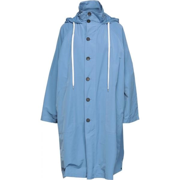 Cappotto da donna in azzurro con stampe collo con cappuccio a maniche  lunghe in poliestere Vicolo | Bantoa