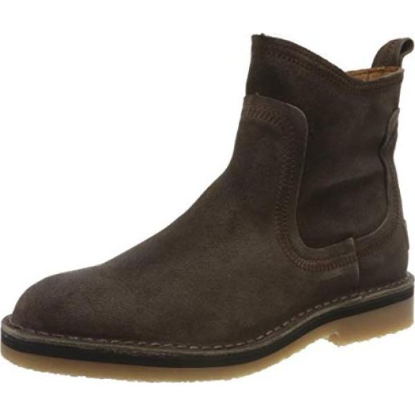 Botines mujer marrón oscuro efecto ante con cremallera Shabbies Amsterdam |  Bantoa