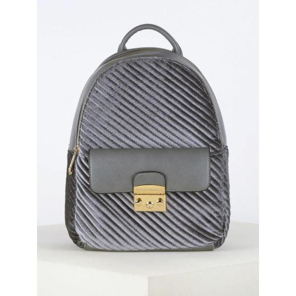 Zaino da donna in grigio con spalline lungo con zip in ecopelle Baci \u0026  Abbracci | Bantoa