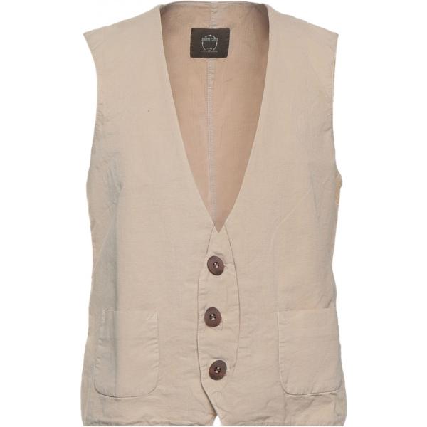 Gilet da uomo in beige collo a v senza maniche in cotone Quinto Canto |  Bantoa