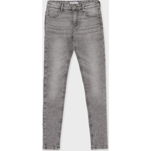 Jeans skinny da donna in grigio lungo a vita bassa in denim Calliope |  Bantoa