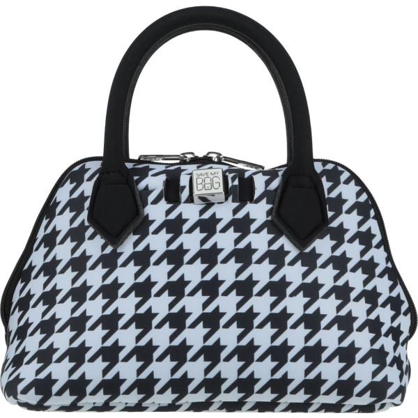 Borsa a mano da donna in nero pied de poule con zip Save My Bag | Bantoa