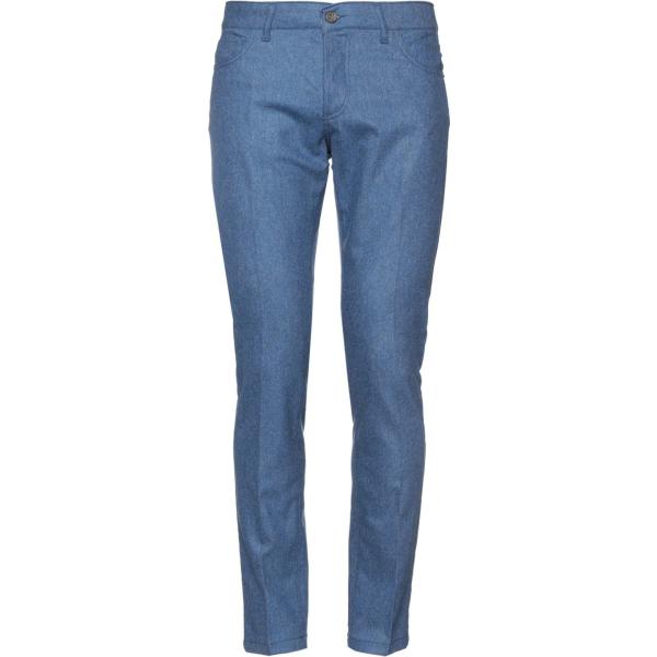 Pantalones hombre azul eléctrico cintura media con botones lana Entre Amis  | Bantoa