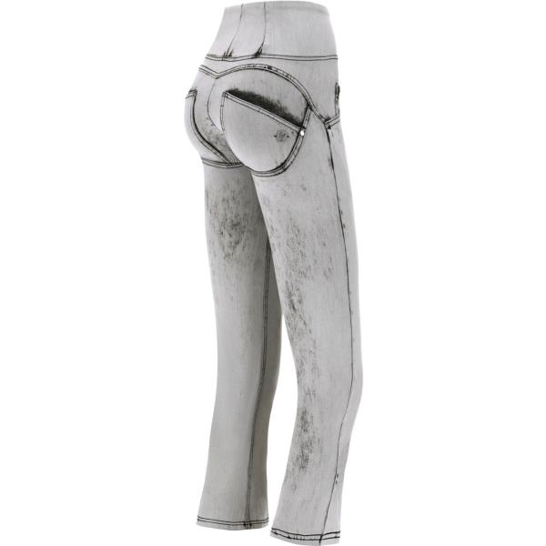 Jeans da donna in verde lungo a vita alta con zip in denim Freddy | Bantoa