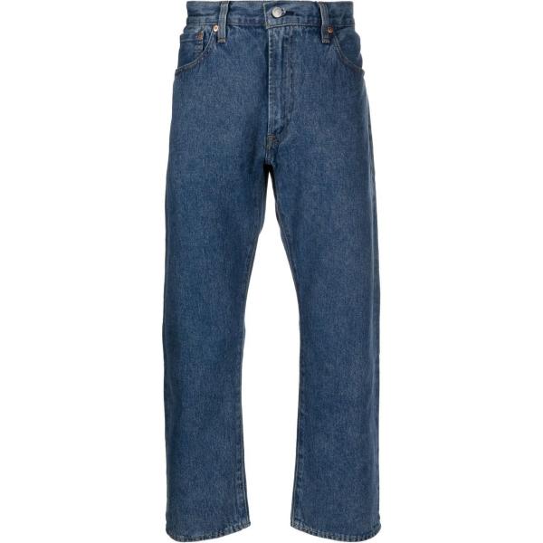 Jeans dritti da uomo in blu a vita bassa con zip in denim Levi's | Bantoa