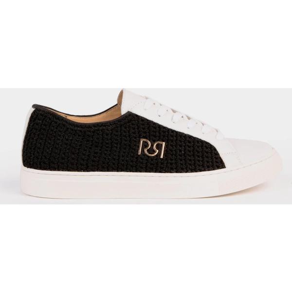 Sneakers da donna in nero con lacci in metallo Rinascimento | Bantoa