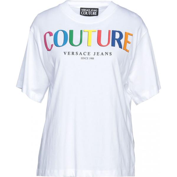 Camiseta blanco con diseños manga algodón Versace Jeans Couture | Bantoa