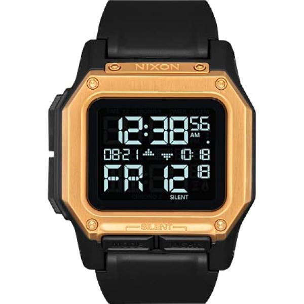 Montre numérique homme rose à carreaux numérique Nixon | Bantoa